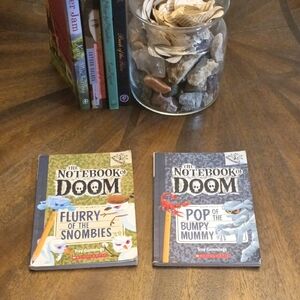 The Notebook of Doom Lot of 2 Signed by Troy Cummings Scholastic Branches HC